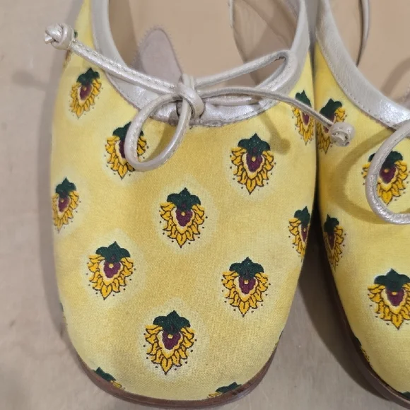 🌻Paul Mayer Yellow Floral Bow Mules - Picture 7 of 15